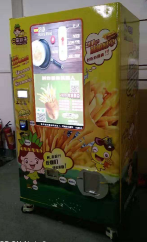 Máquina de venda automática de hambúrguer sem dinheiro