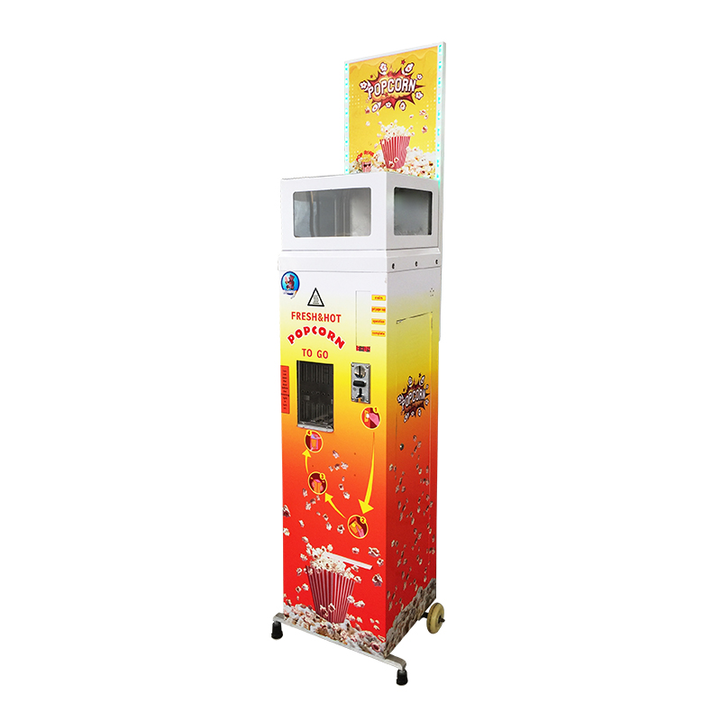 Máquina de pipoca vending.