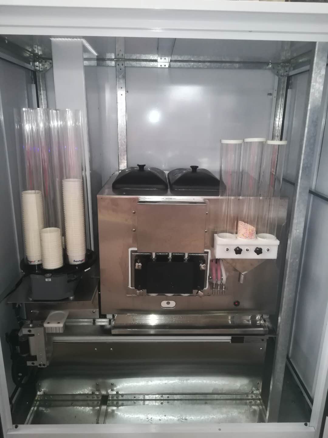 Máquina de sorvete soft serve máquina de sorvete com moedas